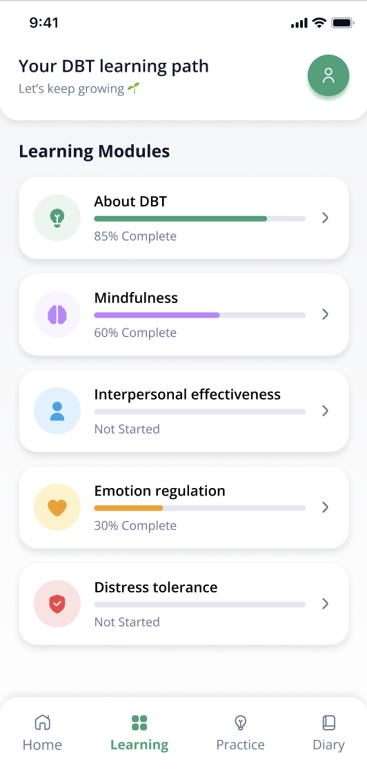 Rooted DBT learning modules